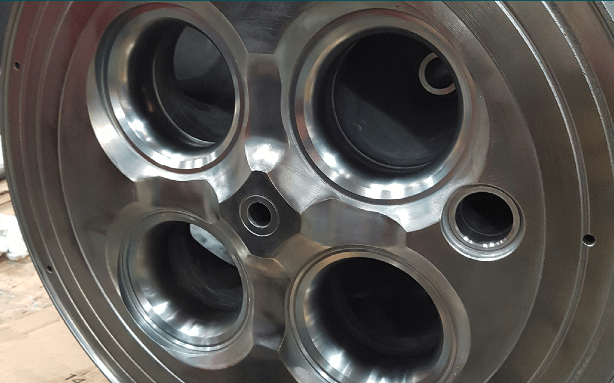 Repaired Cylinder Head for Marine Engine