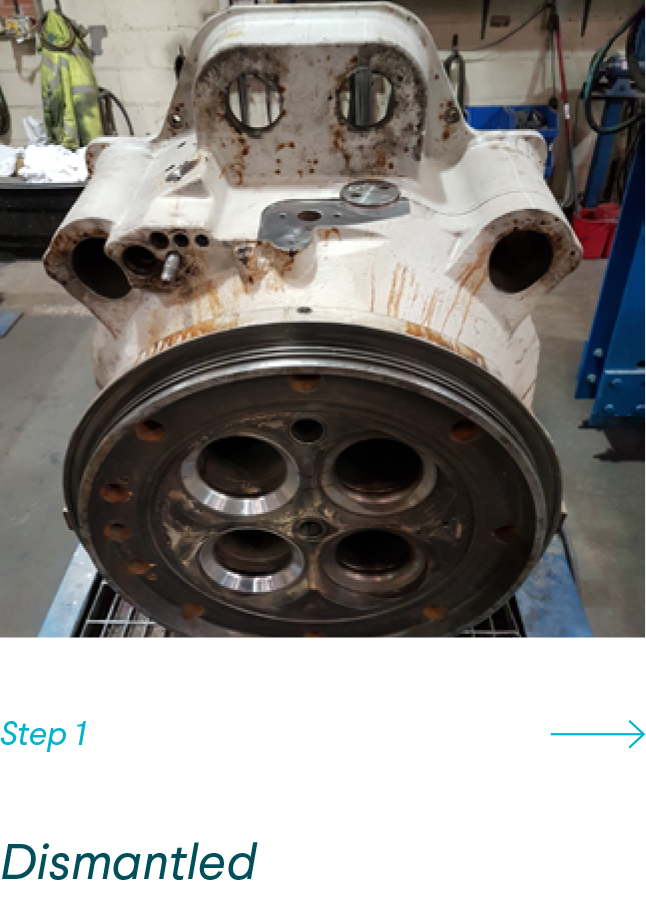 Dismantled Cylinder Head for Marine Welding