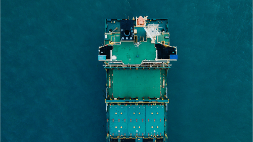 Cylinder head repairs ship birds-eye view stern