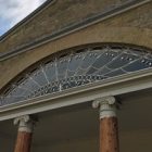 Side view of the wrought Iron fanlight restoration done at a stately home in Norfolk