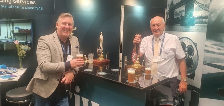 Sales Manager at Cast Iron Welding Services serving British Ale at SMM Hamburg